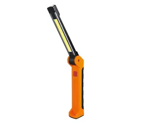 Solight WM20 pracovní LED lampa / nabíjecí /  500lm + 70lm / COB / Li-Ion / USB / černooranžová