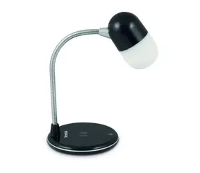 TechniSat VIOLA černá / Stolní LED lampa / bezdrátové nabíjení / stmívatelná / BT 5.0 / reproduktory 3W / 2800K - 8900K