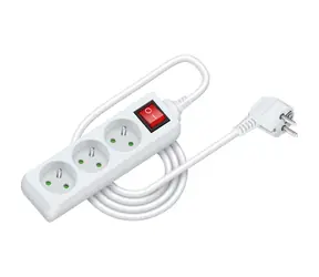 RETLUX RPC 19 Prodlužovací přívod s vypínačem 3 zásuvky 3×1.0mm 2m bílá