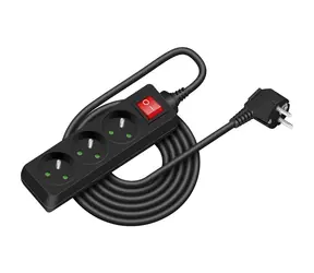 RETLUX RPC 21B Prodlužovací přívod s vypínačem 3 zásuvky 3×1.0mm 5m černá