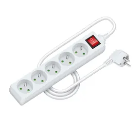 RETLUX RPC 28 Prodlužovací přívod s vypínačem 5 zásuvek 3×1.0mm 1.5m bílá