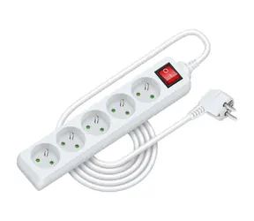 RETLUX RPC 30 Prodlužovací přívod s vypínačem 5 zásuvek 3×1.0mm 3m bílá