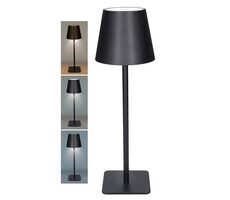 Solight WO69-B LED nabíjecí lampička Lucca černá / 120lm / změna CCT / stmívání