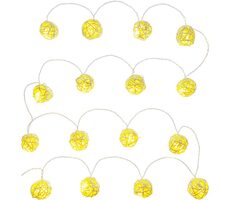 RETLUX RXL 248 Girlanda s přírodními koulemi 16x 3000K - teplá bílá / Časovač