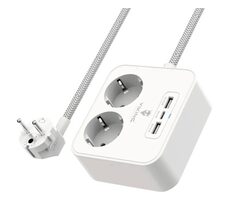 Viking Prodlužovací kabel A23 bílá / 2x 16A + 2x USB-A + 2x USB-C
