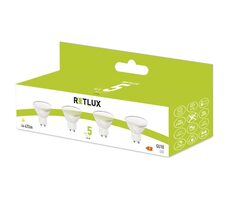 RETLUX REL 37 LED GU10 4x5W / 425 lm / 3000K - teplá bílá / 4ks