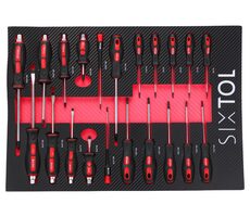 SIXTOL MECHANIC TOOL TRAY 8 - 21ks / Modul s nářadím do dílenského vozíku 