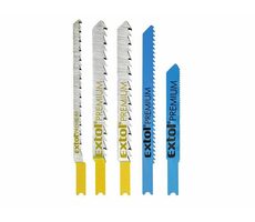 EXTOL-PREMIUM Plátky do přímočaré pily-mix sada 5ks / úchyt UNIVERSAL 