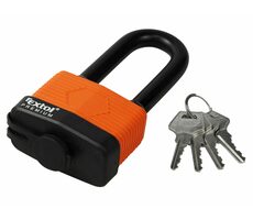 EXTOL-PREMIUM Zámek visací voděodolný / prodloužený / 65mm / 4 klíče 