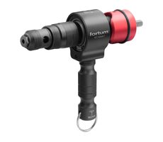 FORTUM Nástavec nýtovací na vrtačku T-COMBO / sada pro matice M3-M12 i trh / nýty 2.4-6.4mm / CrMoV 