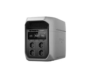 EcoFlow DELTA 3 Max Plus / nabíjecí stanice / 2 048 Wh / 3 000 W / LiFePO4 / UPS / Wi-Fi / stříbrná