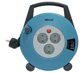 RETLUX RPC 54 Prodlužovací kabel buben 10m / 3×1.5mm / 3 zásuvky / IP20
