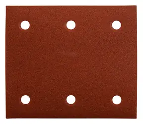 Makita P-33146 / Brusný papír na dřevo a kov / suchý zip / K180 / Rozměry 102x114 mm / děrovaný / 10 ks