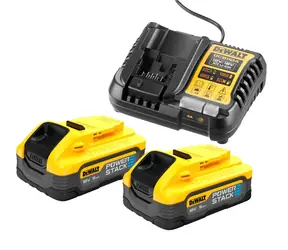 DeWALT DCB1104H2 / Sada akumulátorů s nabíječkou / 2x Aku 18 V POWERSTACK 5.0 Ah