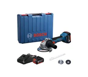 BOSCH GWS 18V-8 Professional + 2x aku / Aku úhlová bruska / 125 mm / 2x baterie GBA 18V 5.0Ah