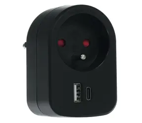 Rozbaleno - RETLUX RPC 70 BK Zásuvka + 2x USB (5V/2100mA) / rozbaleno