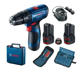 BOSCH GSB 120-LI Professional / Aku příklepový šroubovák / 12V / 1500 ot-min / 2x 2.0Ah