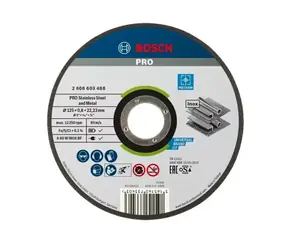BOSCH 2608603488 / Řezací kotouč na nerezovou ocel / Průměr 125 x 22.23 mm / Šířka řezu 0.8 mm