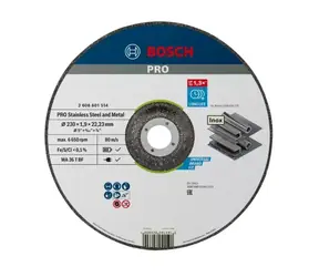 BOSCH 2608601514 / Řezací kotouč na nerezovou ocel / Průměr 230 x 22.23 mm / Šířka řezu 1.9 mm
