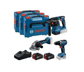 BOSCH 0615A5009G / Aku sada GSR 18V-65 & GBH 18V-22 & GWS 18V-8 / 2x Aku 5.0 Ah / 3x kufr / nabíječka