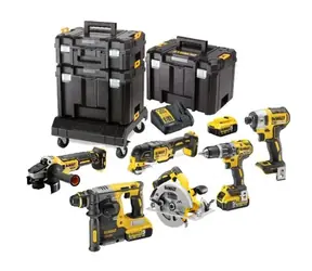 DeWALT DCK685P3T / Aku sada DCD796 + DCF887 + DCH273 + DCG405 + DCS570 + DCS355 / 3x Aku 5.0Ah / 3x kufr / nabíječka