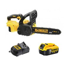 DeWalt DCM565P1 / Aku řetězová pila / 18 V / 5.0Ah / 30cm lišta / rychlost řězu: 7.68 m-s