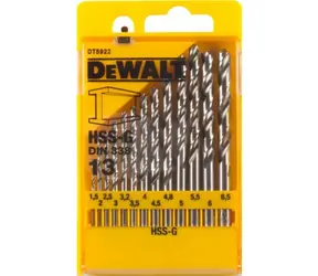 DeWalt DT5923-QZ / Sada vrtáků do kovu HSS-G DIN 338 / Průměr 1.5-6.5 mm / 19 ks