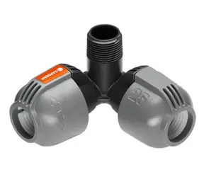 Gardena 02783-20L-kus 25 mm x vnější závit 3|4" - rohová přípojka zadešťovače
