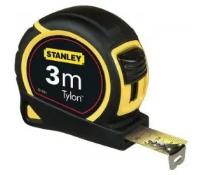 Stanley 1-30-687 / Metr svinovací 3m / žlutá ocelová páska 12.7mm / tř. př. II / BI-plast / Tylon