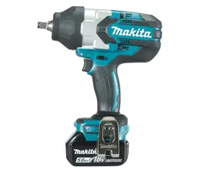 Makita DTW1002RTJ / Aku Rázový utahovák 1|2" / 18V / 2x5.0Ah / Li-ion / 1800 ot-min / 2200 úderů-min / 1000 Nm