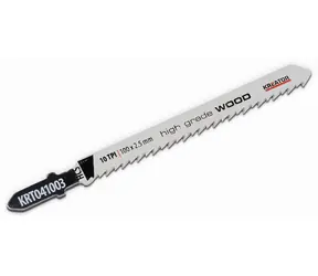 KREATOR KRT041003 / Pilový plátek na měkké dřevo / HCS / Upínání T / Délka čepele 100 mm / Rozteč 2.5 mm / 10 TPI / 2 ks