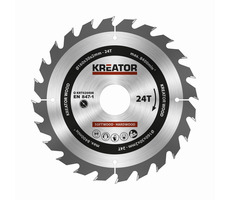 KREATOR KRT020408 / Pilový kotouč na dřevo / Průměr 160 x 30 mm / Šířka řezu 2.0 mm / Počet zubů 24 