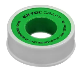 Extol Craft 47530 Teflonová izolační páska bílá / Rozměry 12 mm x 10 m / 3 ks