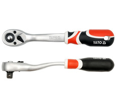 YATO Ráčna 1|2" vyhnutá / Délka 255 mm / Počet zubů 72 / přepínací páčka / CrV 6140