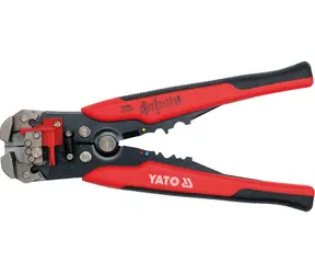 YATO Kleště odizolovací a konektorové univerzální / Délka 205 mm / Konektor 7-8 mm / Průřez kabelu 0.2 - 6 mm2