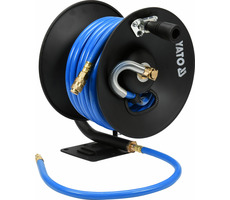 YATO Naviják se vzduchovou hadicí PVC / Vnitřní průměr 10 mm / Délka 15 m / Rychlospojka 1|4"