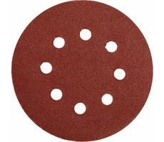 YATO Brusný papír s otvory / Průměr 125 mm / Zrnitost 80 / Suchý zip / 5 ks
