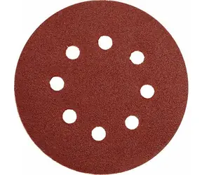 YATO Brusný papír s otvory / Průměr 125 mm / Zrnitost 80 / Suchý zip / 5 ks