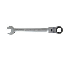 PROLINE Očkoplochý ráčnový klíč s kloubem / 19 mm / Délka 250 mm / 72 zubů / CrV