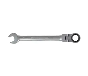 PROLINE Očkoplochý ráčnový klíč s kloubem / 19 mm / Délka 250 mm / 72 zubů / CrV