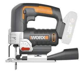 WORX WX543.9 / Aku Přímočará pila / 20V / zdvih 24 mm / až 2600 zdvihů-min / Řezná hloubka 80 mm / bez Aku