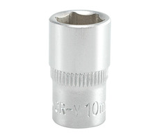 YATO YT-1409 Nástrčný klíč šestihranný 1|4" krátký / Velikost 10 mm / Délka 25 mm / CrV 50BV30