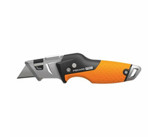 Fiskars CarbonMax 1027224 Pracovní nůž zavírací / délka 185 mm / rukojeť Softgrip