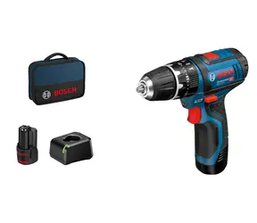 BOSCH 06019B690H GSB 12V-15 / Aku Příklepová vrtačka / 12V / 2x2.0Ah / 10mm sklíčidlo / 1300 ot-min