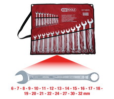 KS Tools Souprava plochých klíčů s očkem 6–32 mm 21 dílná / zahnuté 
