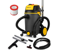 Stanley Wet&Dry SXVC25PTDE / Průmyslový vysavač s příslušenstvím / 1200W / 25 l / mokré a suché vysávání