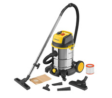 Stanley Wet&Dry SXVC30XTDE / Průmyslový vysavač s příslušenstvím / 1600W / 30 l / mokré a suché vysávání