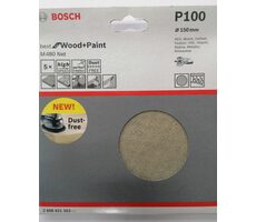 BOSCH M480 Best for Wood & Paint 2608621163 / Kotouč do excentrické brusky / Zrnitost 100 / 150mm / suchý zip / 5ks