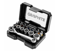 Graphite 56H610 Sada nástrčných klíčů 1|4" s ráčnou / 24 ks