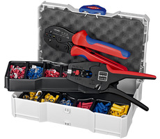 Knipex 979022 Lisovací sortiment pro kabelové spojky s lemovacími kleštěmi a samonastavitelnými odizolovacími kleštěmi 